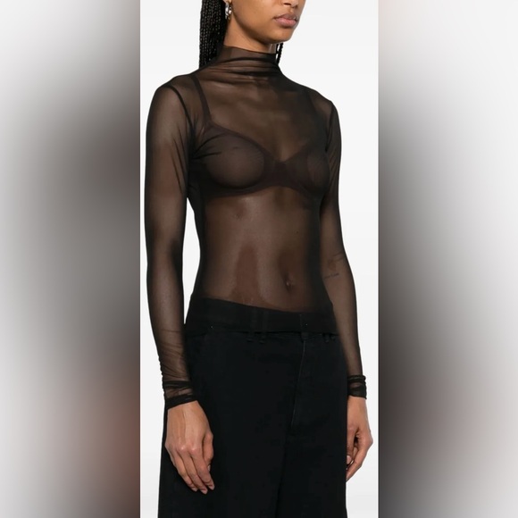 The Frankie Shop Tulia Long Sleeve Mesh Tee – Black (NWT, Size Small) - Picture 4 of 5